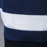 2018 New Pullovers Men Top Design Autumn Spring Brand Clothing Casual Slim Fit Cotton Knitting Quality Patchwork Mens Sweaters