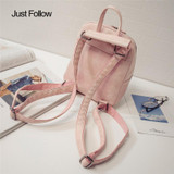 2018 New PU Leather Ladies Feminine Backpack For Teenage Women Backpack Girls School Bag Solid Mini Small Backpack