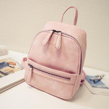 2018 New PU Leather Ladies Feminine Backpack For Teenage Women Backpack Girls School Bag Solid Mini Small Backpack