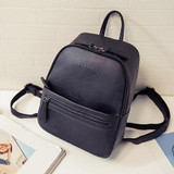 2018 New PU Leather Ladies Feminine Backpack For Teenage Women Backpack Girls School Bag Solid Mini Small Backpack