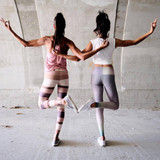 2018 New Printed Leggings Push Up Elastic Fitness Legging For Women Fashion Patchwork Dry Quick Breathable Sporting Slim Pants