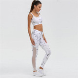 2018 New Patchwork Tracksuit Crop Top Tanks And Leggings Sporting Skinny Clothing Summer 2 Pieces Hollow Women Clothing