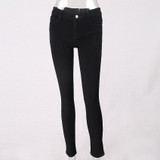 2018 New Hot Sexy Back Zipper Long Jeans Women Basic Classic High Waist Skinny Pencil Blue Denim Pants Elastic Stretch Jeans