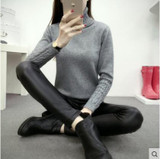 2018 new fashion Women white Lapel turtleneck sweater female basic knitted shirt Twist thick slim long sleeve pullover sweater