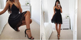 2018 New Fashion Women Sexy Spaghetti Strap Lace Dress Sleeveless V-neck Summer Elegant Party dresses Backless Female Vestidos