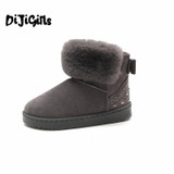 2018 new fashion women shoes winter rivets turned-over short plush warm snow boots sweet student short boots