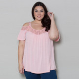 2018 New Fashion Women Off Shoulder Summer Tops Short Sleeve Lace Patchwork Loose Casual Plus Size Women Blouses Shirts 5XL 6XL