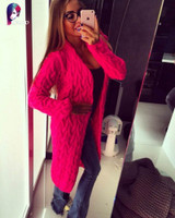 2018 New Fashion Women Knitted Sweater Coat Autumn And Spring Long Sleeve Cardigan Jacket Female Casual Outwear Tops pull Femme