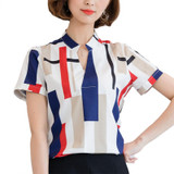 2018 New Fashion Women Blouses Summer Shirts Female Clothing Short 3/4 Long Sleeve Blusas Women's Blouse 3D Print Office OL Tops