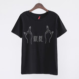 2018 New Fashion T-shirt Women BOY BYE Letter Printing T Shirt Women Tops Casual Brand Tee Shirt Femme Woman Clothing 62474