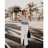 2018 New Fashion summer women chiffon blouses Sexy &amp;Club striped sleeveless V-neck printed shirts ladies loose tops