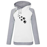 2018 New Fashion Funny Cats Footprints Patterns Kawaii Sweatshirts Tops Femmes Printing Youth Loose Harajuku Creative Buckle