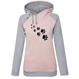 2018 New Fashion Funny Cats Footprints Patterns Kawaii Sweatshirts Tops Femmes Printing Youth Loose Harajuku Creative Buckle