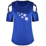 2018 New Fashion Footprint Pattern Print Shirt Women Tshirt T-Shirt Summer Bts Silicone Plus Size Kyliejenner Cactus