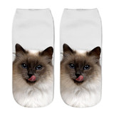 2018 New Fashion Cute Popular Funny Unisex Short Socks 3D Cat Printed Anklet Socks Casual Socks With High Quality hot Sale #30