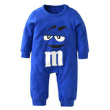 2018 New fashion baby boys girls clothes newborn blue and red Long sleeve Cartoon printing Jumpsuit Infant clothing set