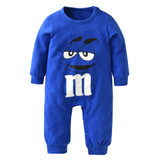 2018 New fashion baby boys girls clothes newborn blue and red Long sleeve Cartoon printing Jumpsuit Infant clothing set