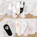 2018 new fashion 5 pairs women socks slippers cute cartoon animal cotton high quality women's boat socks for women invisible