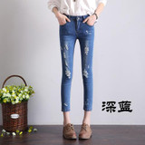 2018 new design popular nice woman Jeans women's cute broken torn ripped Jeans boyfriends girl slim stretch denim pants femme