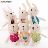 2018 new Cute Rabbit toys Plush Doll mini pendant toys for children wedding gift Holiday wholesale 6 piece/lots hot sale