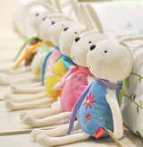 2018 new Cute Rabbit toys Plush Doll mini pendant toys for children wedding gift Holiday wholesale 6 piece/lots hot sale