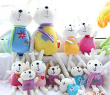 2018 new Cute Rabbit toys Plush Doll mini pendant toys for children wedding gift Holiday wholesale 6 piece/lots hot sale