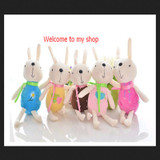 2018 new Cute Rabbit toys Plush Doll mini pendant toys for children wedding gift Holiday wholesale 6 piece/lots hot sale