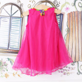 2018 New Cute Baby Girls Princess Pleated Chiffon Summer dress Kids Lovely Dresses sleeveless child's clothes 2-7Y