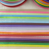 David accessories 3/8"9mm dot printed polyester grosgrain tape ribbon 5yds,DIY handmade materials,wedding gift wrap,5Y14746