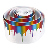 David accessories 3"75mm dot Christmas printed polyester ribbon 10yds,DIY handmade materials,wedding gift wrap,10Yc3061