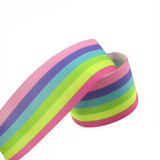 David accessories 1.5"(38mm) rainbow high quality print polyester ribbon 10yds,DIY handmade materials,wedding gift wrap,10Y55792