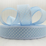 David accessories 1'' Dots Dot Printed Gauze Tooth Ribbon Colors Ribbon 25yard,DIY Handmade Materials,Wedding Gift Wrap,25Y47470