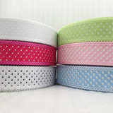 David accessories 1'' Dots Dot Printed Gauze Tooth Ribbon Colors Ribbon 25yard,DIY Handmade Materials,Wedding Gift Wrap,25Y47470