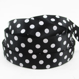David accessories 1"(25mm) glitter dot satin ribbon printed polyester ribbon 5 yards, DIY handmade materials,5Y44263