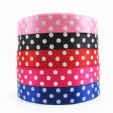 David accessories 1"(25mm) glitter dot satin ribbon printed polyester ribbon 5 yards, DIY handmade materials,5Y44263