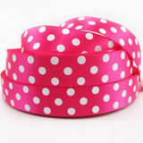 David accessories 1"(25mm) glitter dot satin ribbon printed polyester ribbon 5 yards, DIY handmade materials,5Y44263