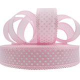 David accessories 1"(25mm) dot organza ribbon high quality 25 yards, DIY handmade materials, wedding gift wrap,25Y47470