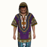 Dashiki Hoodies Loose African Hooded Dashiki Fabric Hood 100% Cotton Fashion Clothes Unisex Kimono
