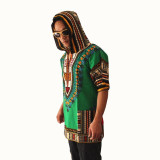 Dashiki Hoodies Loose African Hooded Dashiki Fabric Hood 100% Cotton Fashion Clothes Unisex Kimono