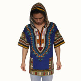 Dashiki Hoodies Loose African Hooded Dashiki Fabric Hood 100% Cotton Fashion Clothes Unisex Kimono