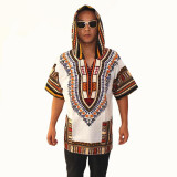 Dashiki Hoodies Loose African Hooded Dashiki Fabric Hood 100% Cotton Fashion Clothes Unisex Kimono