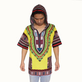 Dashiki Hoodies Loose African Hooded Dashiki Fabric Hood 100% Cotton Fashion Clothes Unisex Kimono