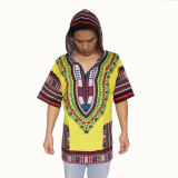 Dashiki Hoodies Loose African Hooded Dashiki Fabric Hood 100% Cotton Fashion Clothes Unisex Kimono