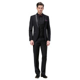 DAROuomo 2016 New Arrival Male Wedding Dress Tuxedos Men's Party Suit Slim Fit Full Dress DR8800
