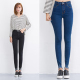 Dark Blue High Waist Jeans Women Skinny Ripped Jeans Denim Trousers Fashion Pencil Jeans For Women Stretch Pants Women