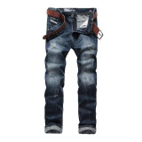 Dark Color Italian Designer Men Jeans Dsel Brand Ripped Jeans For Men Washed Distressed Straight Fit Jeans Home,Size 29-40 988-1