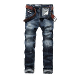 Dark Color Italian Designer Men Jeans Dsel Brand Ripped Jeans For Men Washed Distressed Straight Fit Jeans Home,Size 29-40 988-1