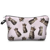 DAOXI Womens 3D Cat Animal Printing Cosmetic Bag for Travelling Brand New