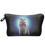 DAOXI Womens 3D Cat Animal Printing Cosmetic Bag for Travelling Brand New