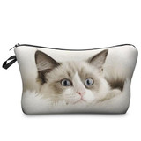 DAOXI Womens 3D Cat Animal Printing Cosmetic Bag for Travelling Brand New